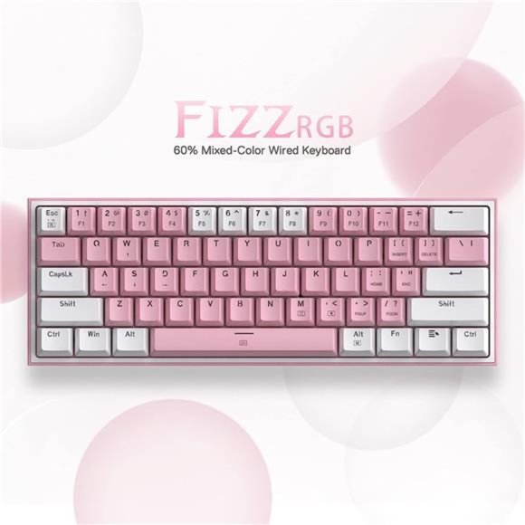 K617 Fizz 60% Wired RGB Gaming Keyboard, 61 Keys Compact Mechanical Keyboard - Picture 6 of 6